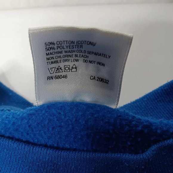 Vintage Looney Tunes Christmas Taz Santa Ho Ho Ho L Sweatshirt Blue Tultex USA - Picture 10 of 16